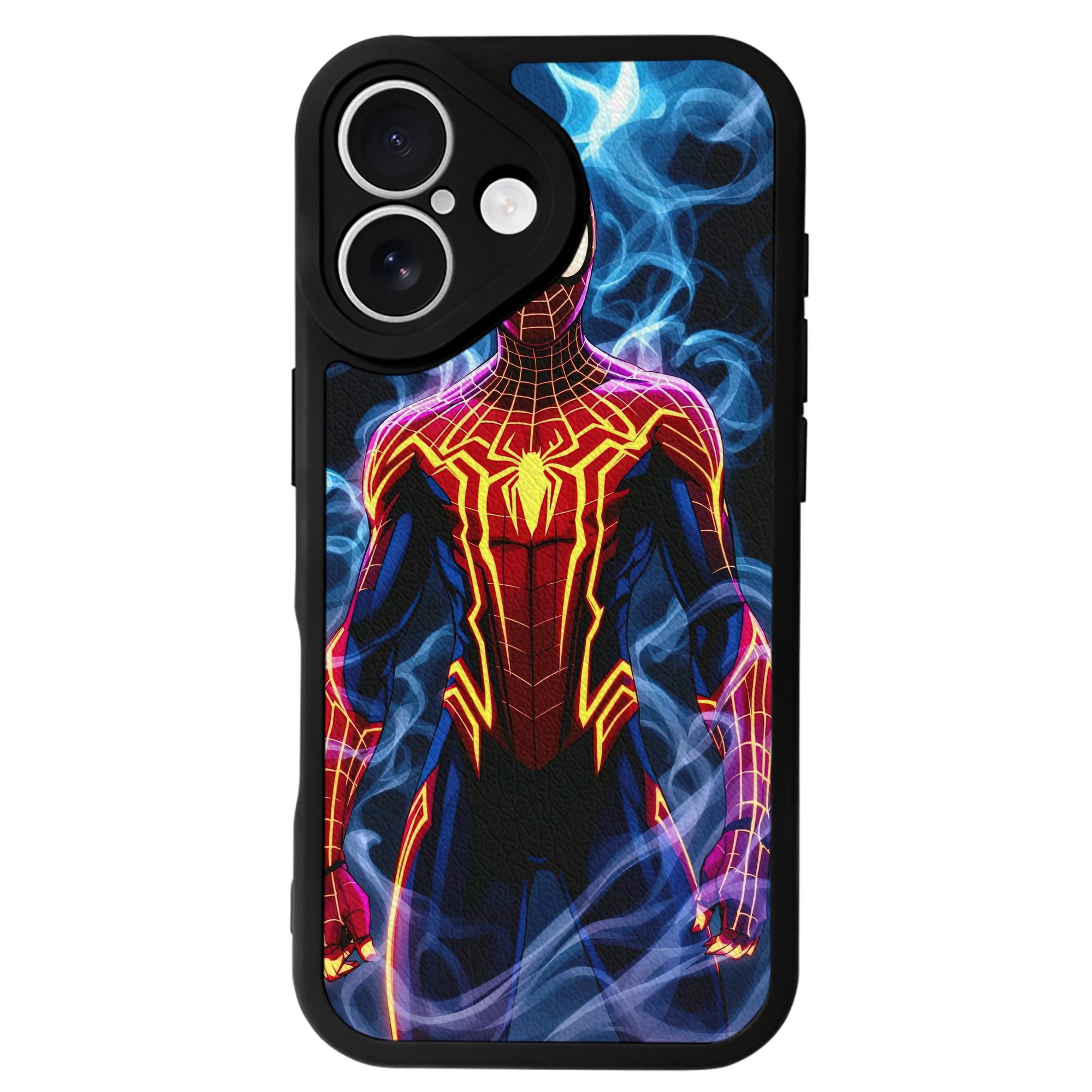 （画像用） Spider Man スパイダーマン 【iPhone 16シリーズ対応】シリコンスマホケース（レザー調） 材質：シリコン